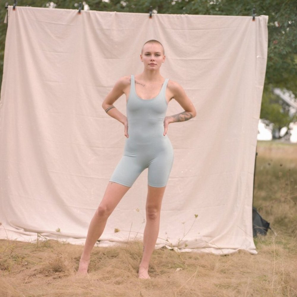 NWT Girlfriend Collective Bike Unitard in Sky